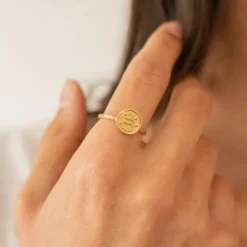Bague réglable astro doré - poisson