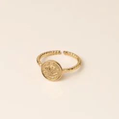 Bague réglable astro doré - verseau