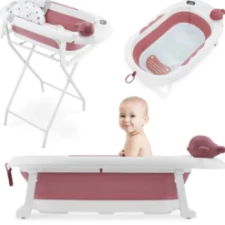 Baignoire bébé pliante thermomètre lcd