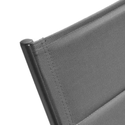 Bain de soleil barbados en textilène gris - aluminium gris anthracite