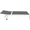 Bain de soleil barbados en textilène gris - aluminium blanc