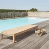Bain de soleil en teck massif