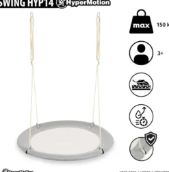 Balançoire enfant charge 150 kg, grise