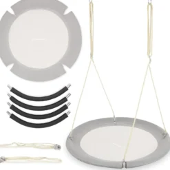 Balançoire enfant charge 150 kg, grise