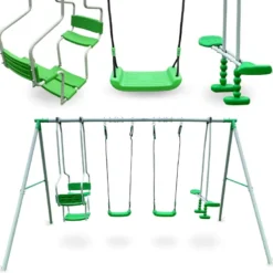 Balançoire 6 places hypermotion - 2 sièges, vis-à-vis & nacelle - châssis 300kg