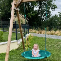 Balançoire ronde nid d'oiseau pour por