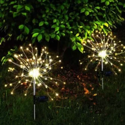 2 balise solaire à piquer fireworks h97c