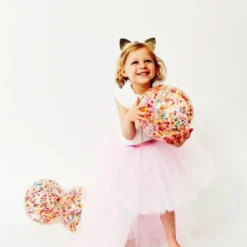 Ballon confettis multicolore (10 cm)