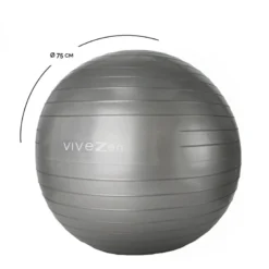 Ballon de yoga - 75 cm - gris