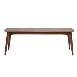 Banc bois foncé noyer l130 cm nordeco
