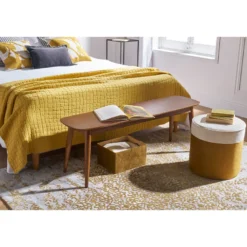 Banc bois foncé noyer l130 cm nordeco