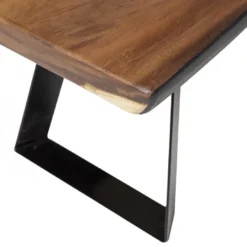 Banc 2 places bois marron - décoration