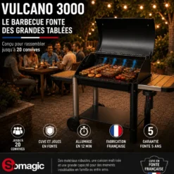 Barbecue au charbon de bois vulcano 3000