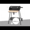 Barbecue charbon bergamo + pince en inox - somagic
