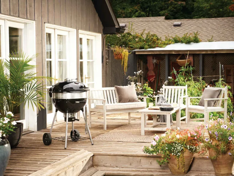 Barbecue à charbon charcoal kettle pro 57 cm + rôtissoire - napoleon