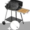 Barbecue à charbon excel duo grill sur chariot + tournebroche - somagic