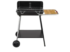 Barbecue à charbon excel duo grill sur chariot + tournebroche - somagic