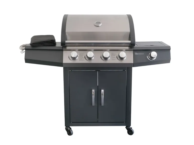 Barbecue à gaz piretto 4 brûleurs + 1 brûleur latéral - jardideco