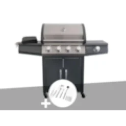 Barbecue à gaz piretto + malette 8 ustensiles - jardideco
