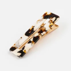 Barrette rectangle - latte