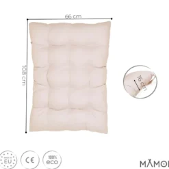 Bascule 2-en-1 montessori en bois contreplaqué avec coussin beige