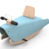 Bascule et porteur voiture - bleu