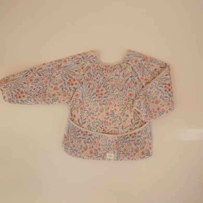 Bavoir à manches longues pastel blooms (6-24 mois)