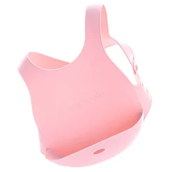Bavoir récupérateur silicone rose 6