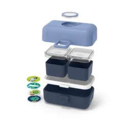 Bento compartimenté enfant 800ml bleu