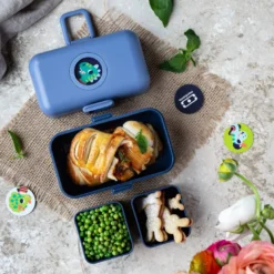 Bento compartimenté enfant 800ml bleu