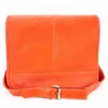 Besace messager cuir maxime orange