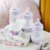 2 biberons easy start anti-colique 260ml lilas+sable tétine débit 2
