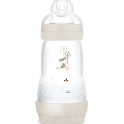 2 biberons easy start anti-colique 260ml lilas+sable tétine débit 2