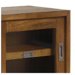 Bibliothèque bronze bois marron -