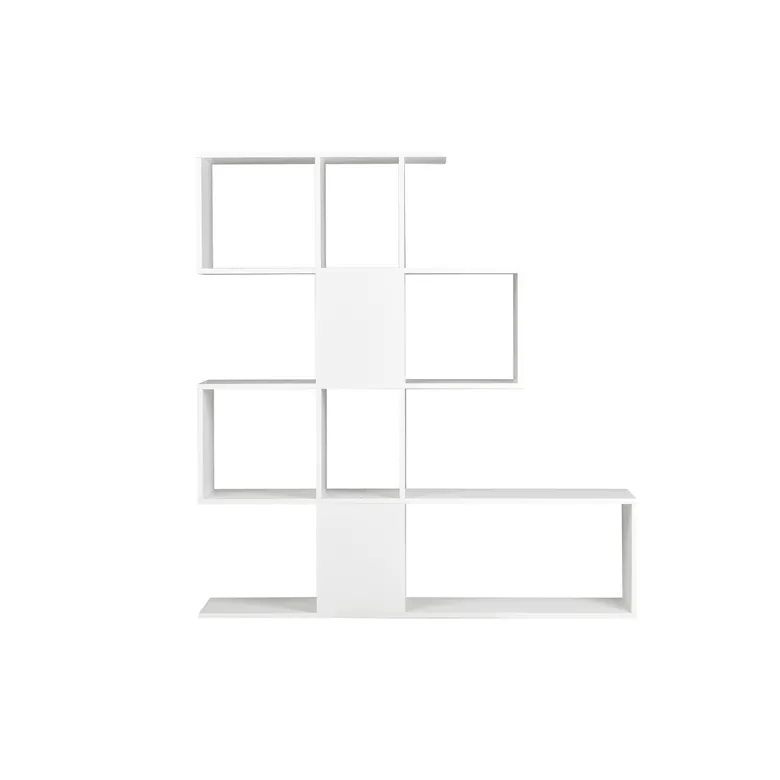 Bibliothèque ouverte séparateur blanc laqué brillant l139 cm como