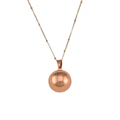 Bijou de grossesse bola avec chaîne - classique or rose
