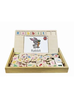 Bio toys l’ecole des mots bilingue français- anglais - jeu en bois