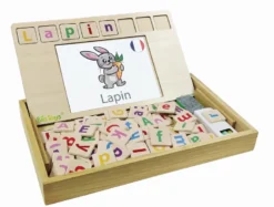 Bio toys l’ecole des mots bilingue français- anglais - jeu en bois