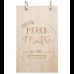 Bloc-notes en bois ecole