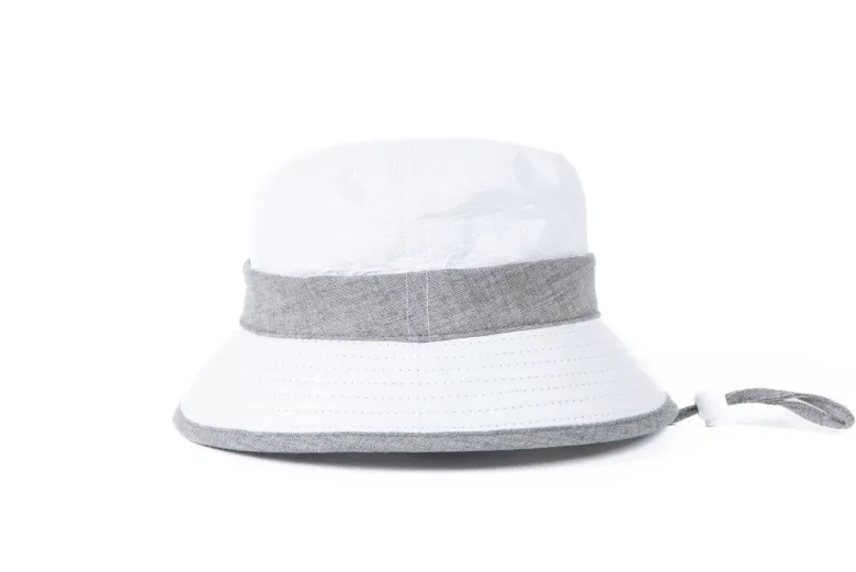 Bob mixte certifié anti-uv upf50+ et anti-chaleur blanc et gris souris 55/57