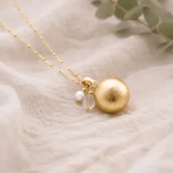 Bola de grossesse brossé quartz et perle