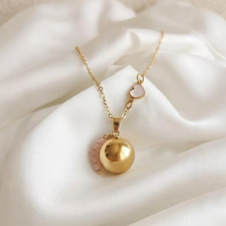 Bola de grossesse quartz rose - or
