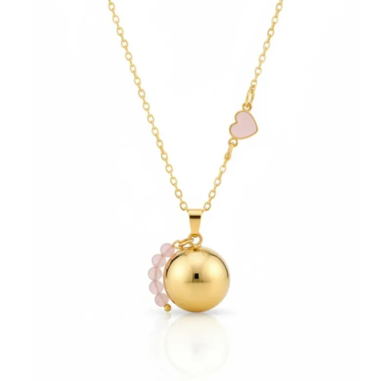 Bola de grossesse quartz rose - or