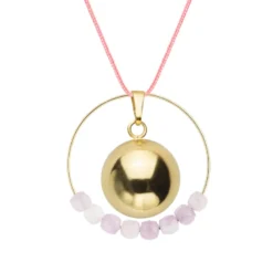 Bola kunzite & cordon rose