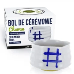 Bol de cérémonie japonais chawan - blanc