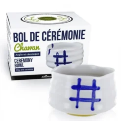 Bol de cérémonie japonais chawan - blanc