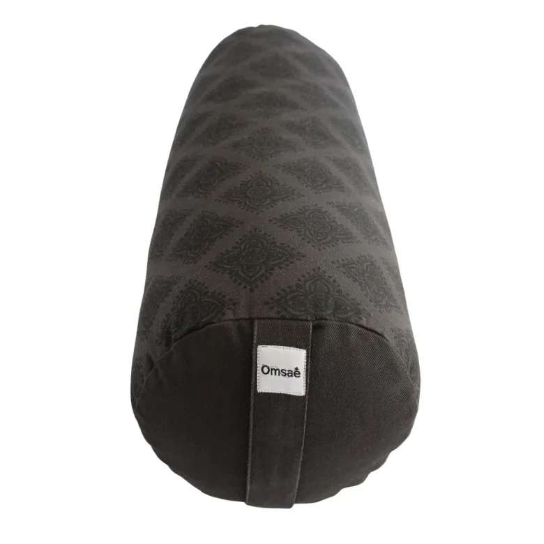 Bolster de yoga noir en kapok