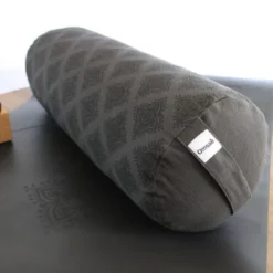 Bolster de yoga noir en kapok