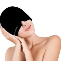 Bonnet anti-migraine chaud et froid icethermax - soulagement naturel Noir