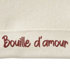 Bonnet de naissance bouille d'amour sable (naissance)